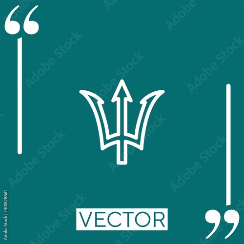 poseidon vector icon Linear icon. Editable stroke line