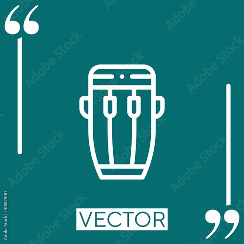 conga vector icon Linear icon. Editable stroke line © NUSHABA