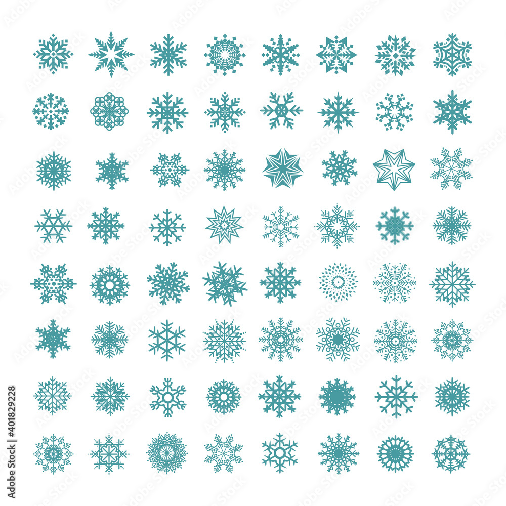 Snowflake icons Snowflake icons