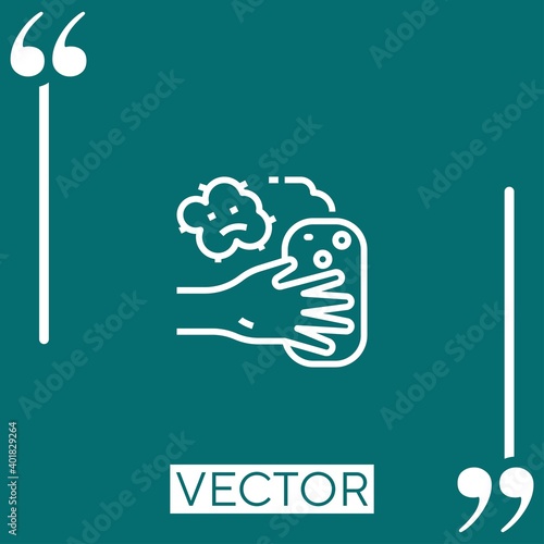 wipe vector icon Linear icon. Editable stroked line