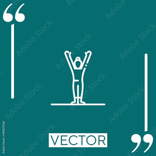 yoga vector icon Linear icon. Editable stroked line