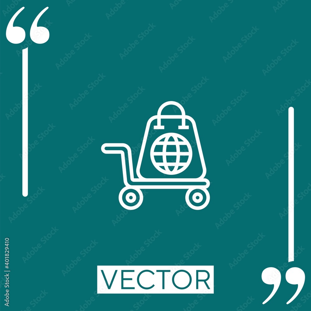 ecommerce vector icon Linear icon. Editable stroke line ecommerce vector icon Linear icon. Editable stroke line