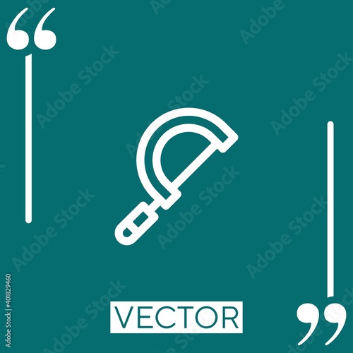 fretsaw vector icon Linear icon. Editable stroked line