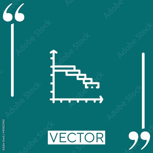 gantt chart vector icon Linear icon. Editable stroked line