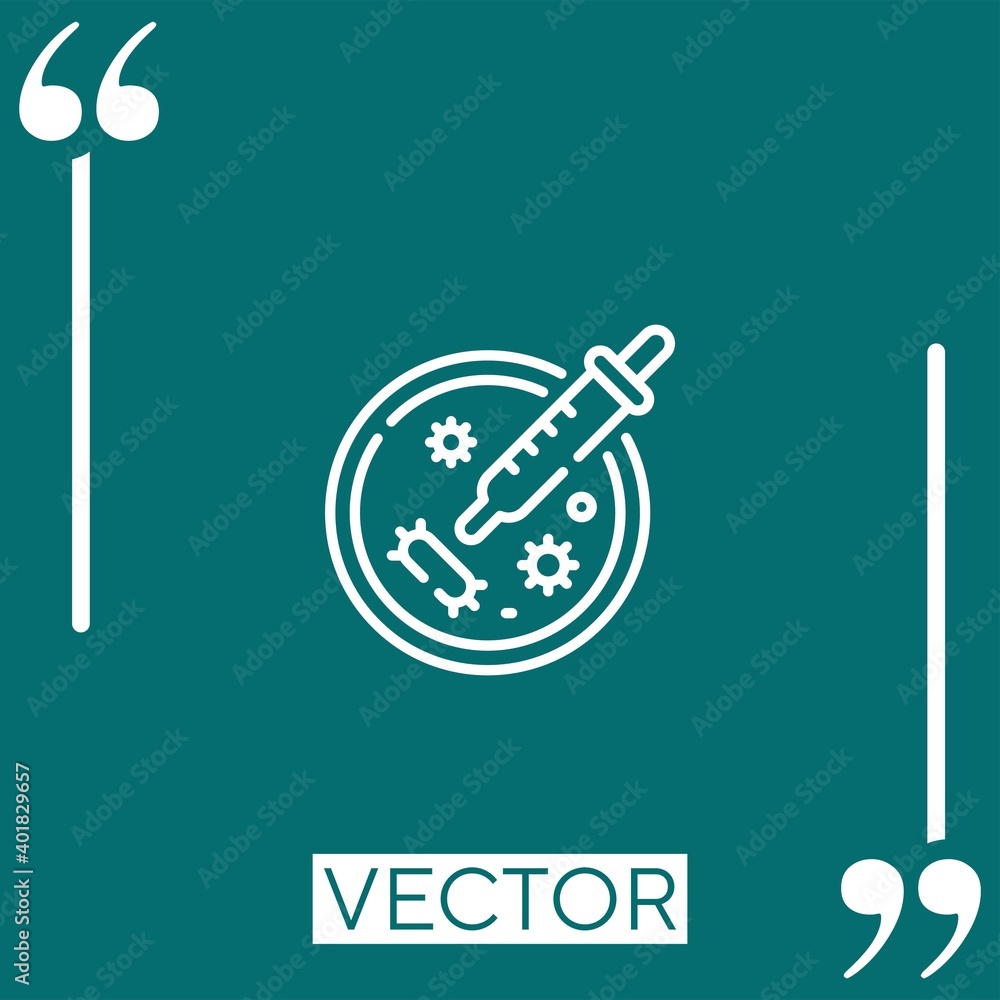 petri dish vector icon Linear icon. Editable stroke line