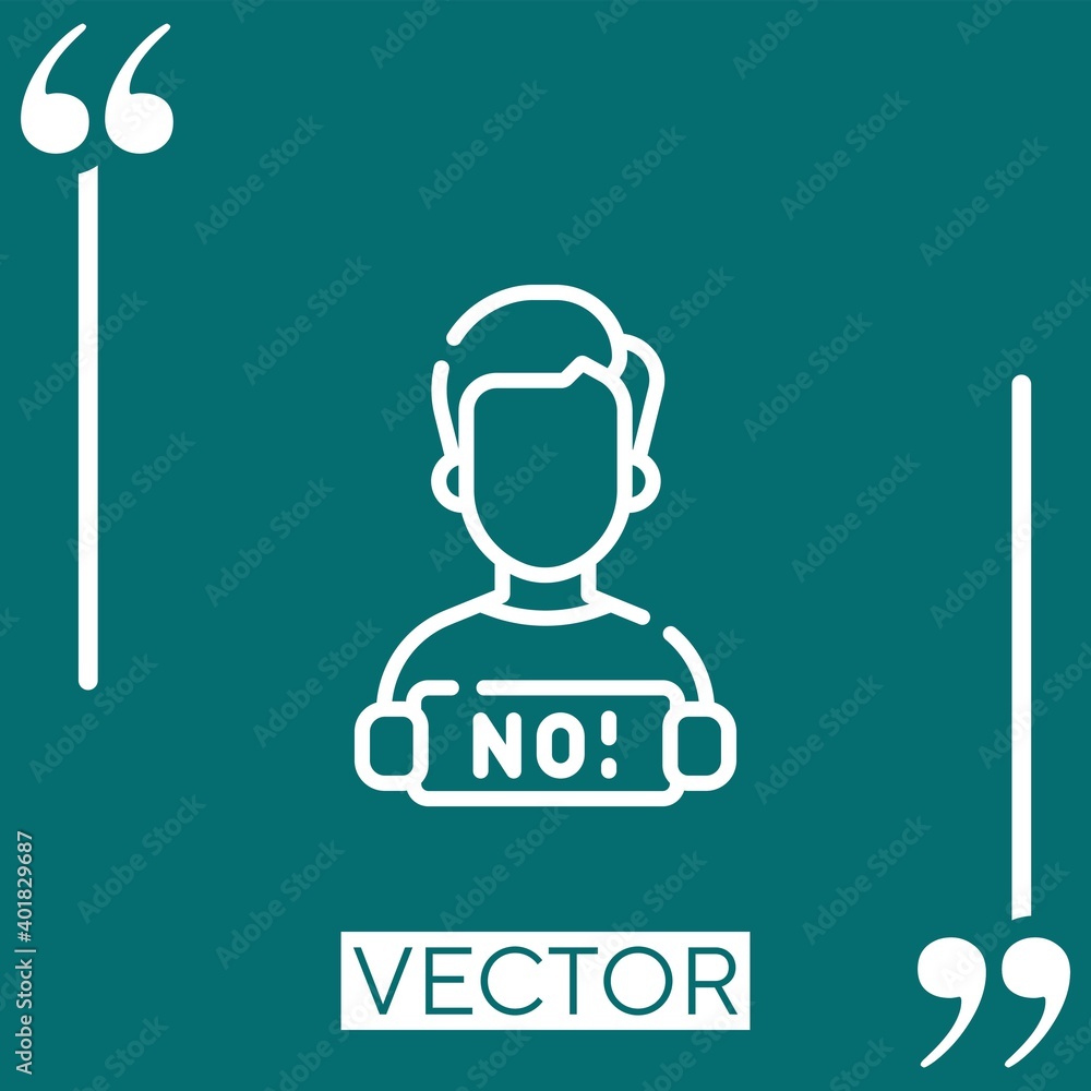 protester vector icon Linear icon. Editable stroked line protester vector icon Linear icon. Editable stroked line