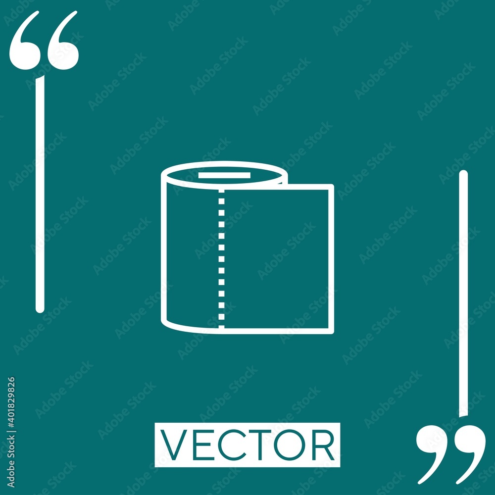 tissue paper vector icon Linear icon. Editable stroked line tissue paper vector icon Linear icon. Editable stroked line