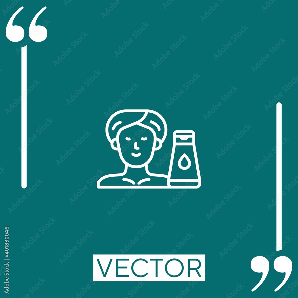 face protection vector icon Linear icon. Editable stroked line face protection vector icon Linear icon. Editable stroked line