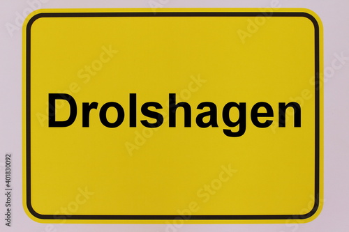 Illustration eines Stadteingangsschildes der Stadt Drolshagen photo