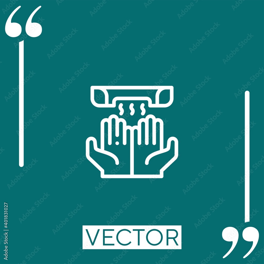 hand dryer vector icon Linear icon. Editable stroke line hand dryer vector icon Linear icon. Editable stroke line