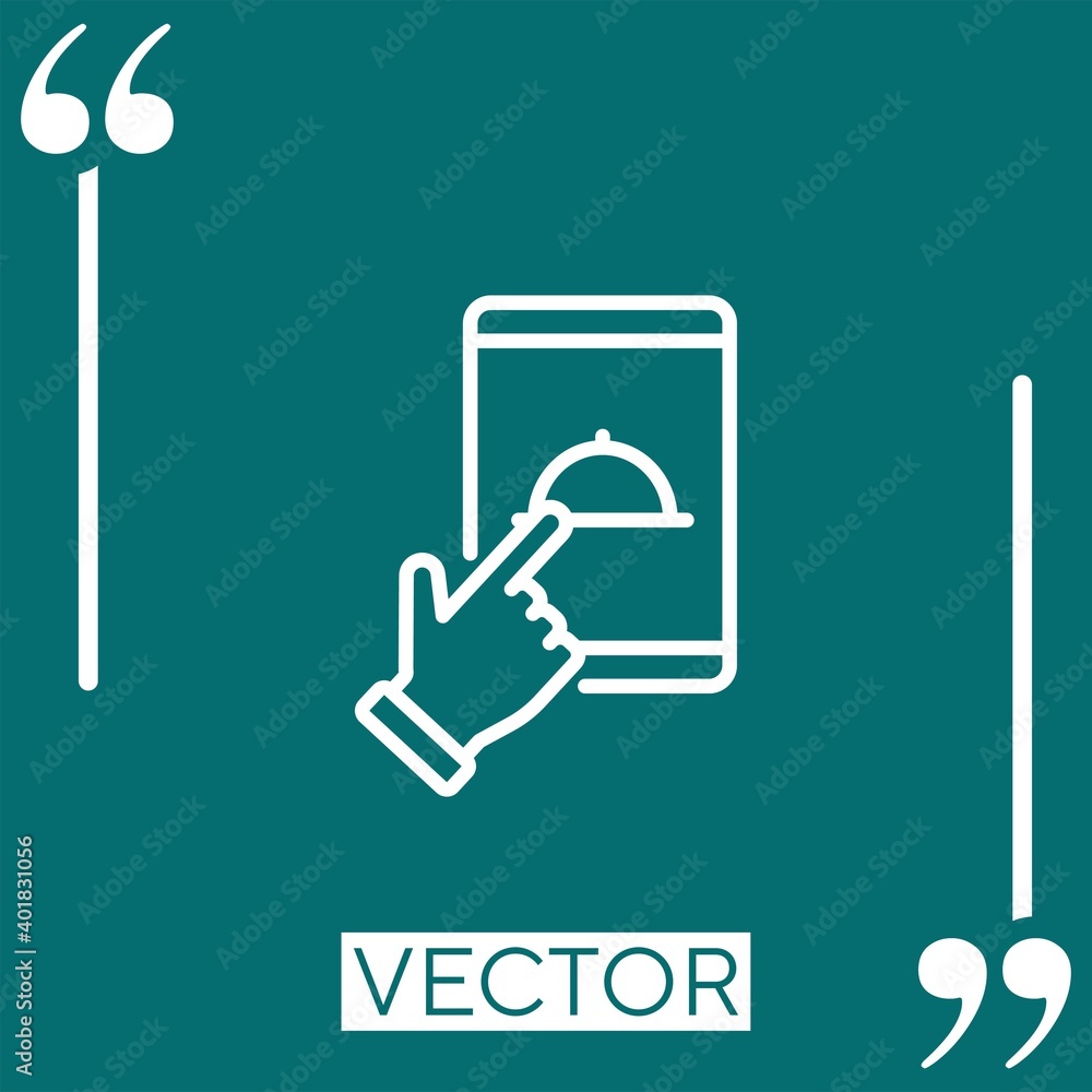 order food vector icon Linear icon. Editable stroke line order food vector icon Linear icon. Editable stroke line