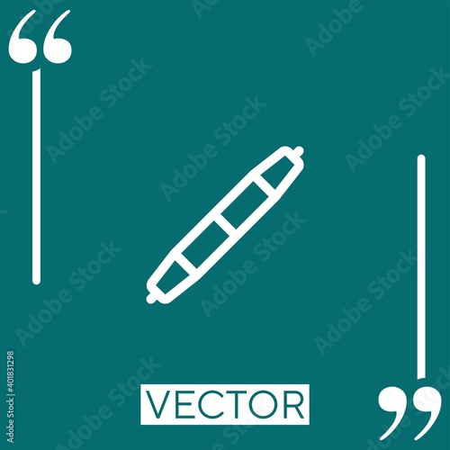 pencil vector icon Linear icon. Editable stroke line