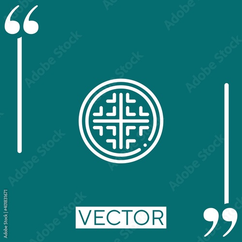 waffle vector icon Linear icon. Editable stroked line