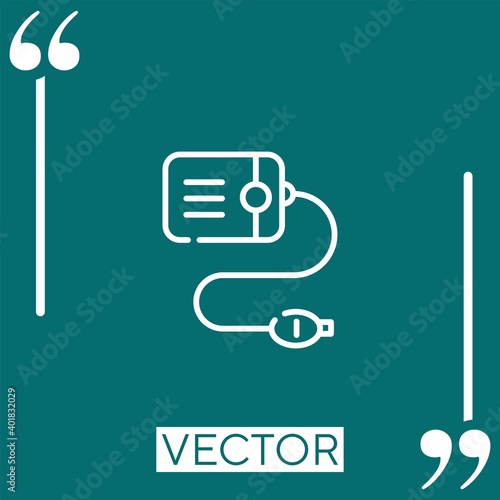 tensiometer vector icon Linear icon. Editable stroked line