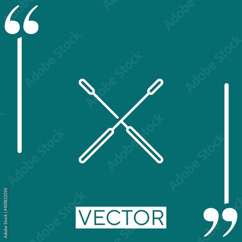 testing vector icon Linear icon. Editable stroked line