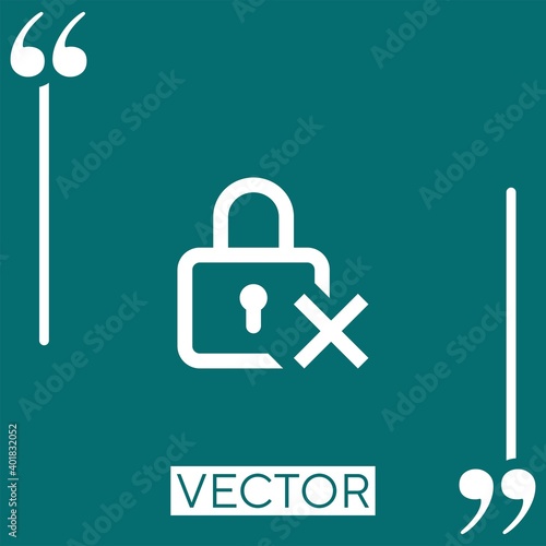 unlocked vector icon Linear icon. Editable stroked line
