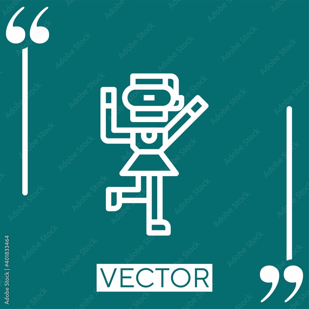 Fototapeta premium vr game vector icon Linear icon. Editable stroked line