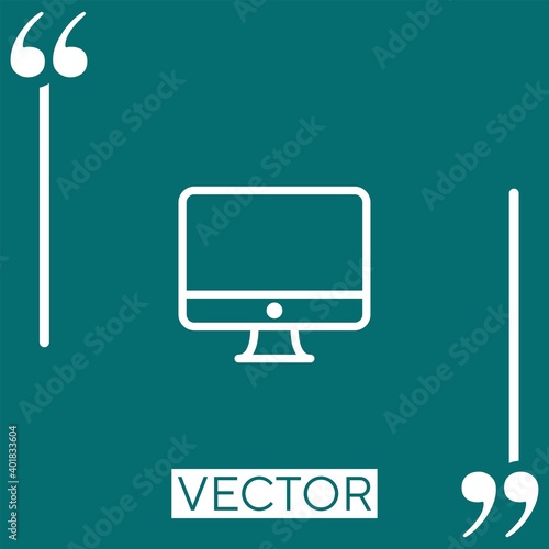 imac vector icon Linear icon. Editable stroke line