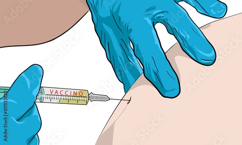 Vaccino, contro  i virus, covid19, coronavirus e influenza.