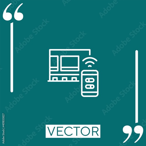 smart house vector icon Linear icon. Editable stroke line