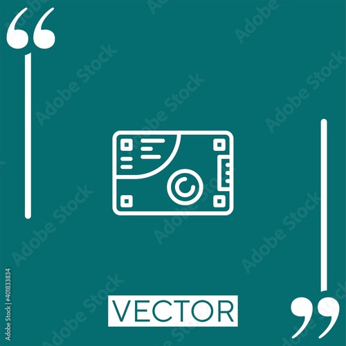 ssd vector icon Linear icon. Editable stroke line