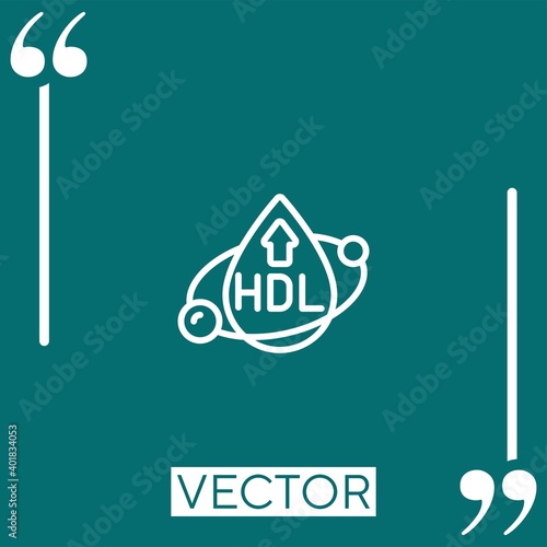 cholesterol vector icon Linear icon. Editable stroke line