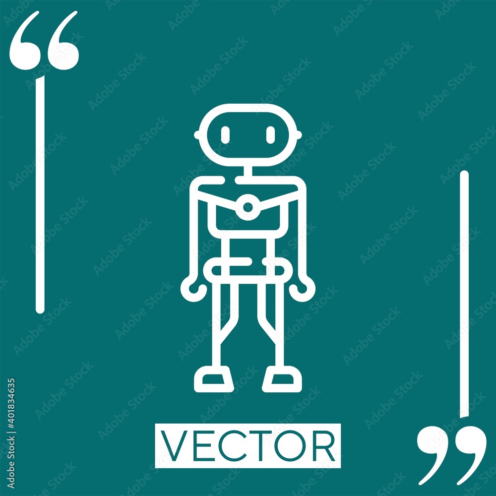 robot vector icon Linear icon. Editable stroke line robot vector icon Linear icon. Editable stroke line