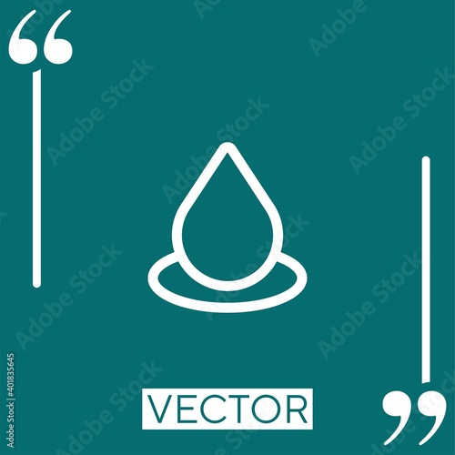 waterdrop vector icon Linear icon. Editable stroked line