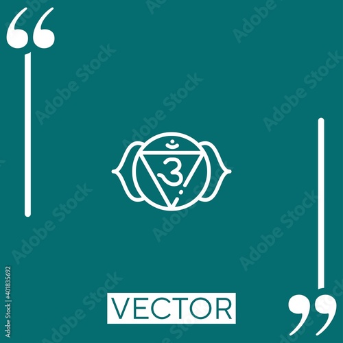 ajna vector icon Linear icon. Editable stroked line