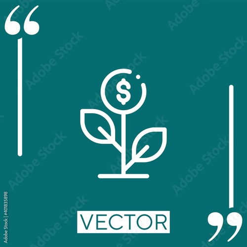 invest vector icon Linear icon. Editable stroke line