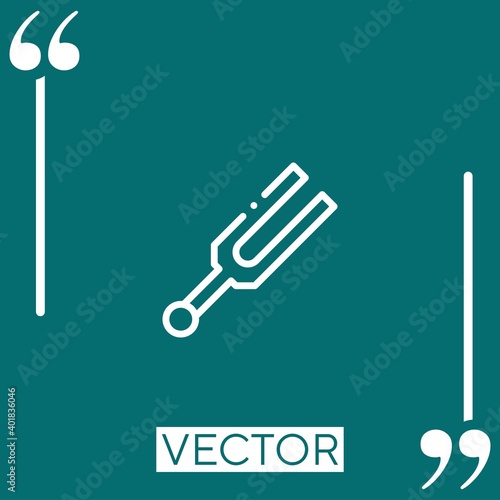 tuning fork vector icon Linear icon. Editable stroked line