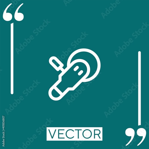 polisher vector icon Linear icon. Editable stroked line