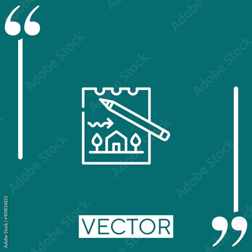 sketch vector icon Linear icon. Editable stroked line