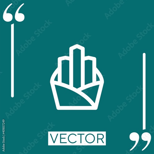 churros vector icon Linear icon. Editable stroked line
