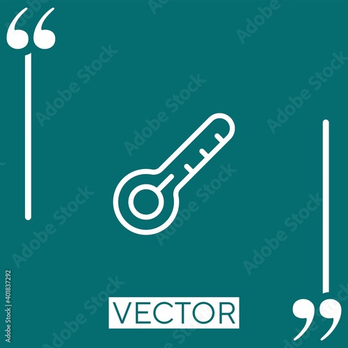 fever vector icon Linear icon. Editable stroked line