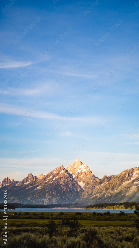 large mountains in the distance