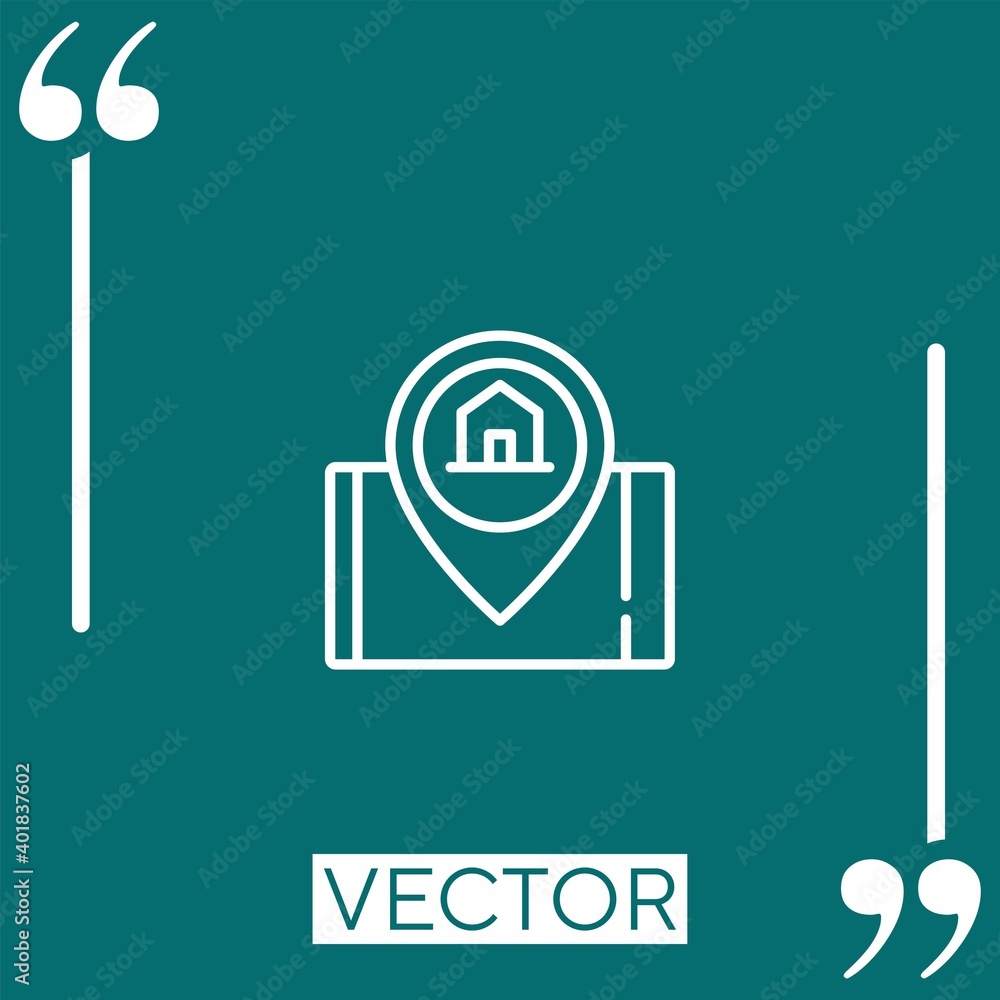 Obraz premium location vector icon Linear icon. Editable stroked line