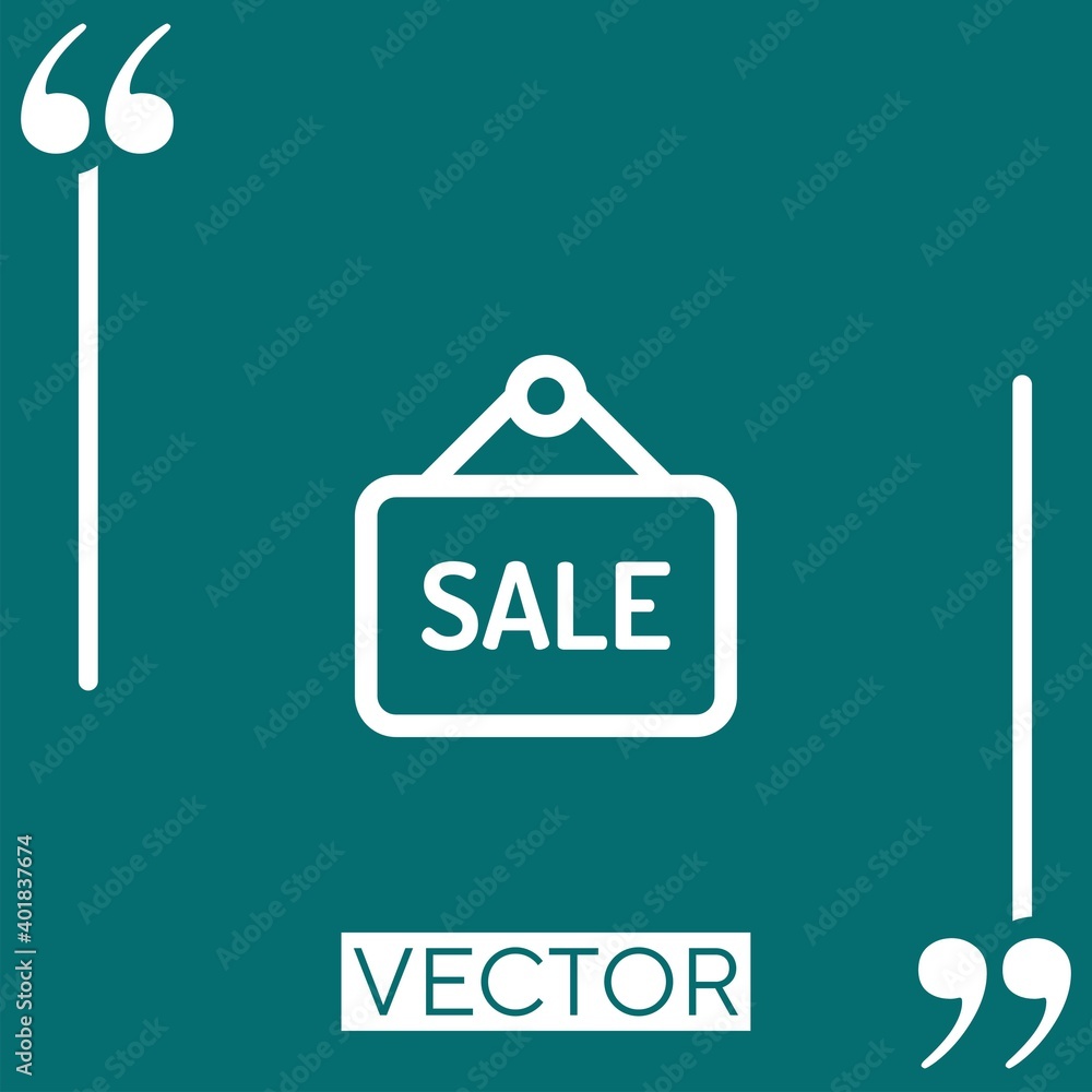 sale vector icon Linear icon. Editable stroked line sale vector icon Linear icon. Editable stroked line