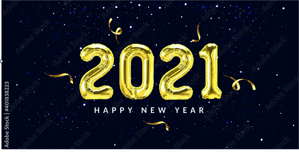 Naklejka premium Have a Happy New year 2021
