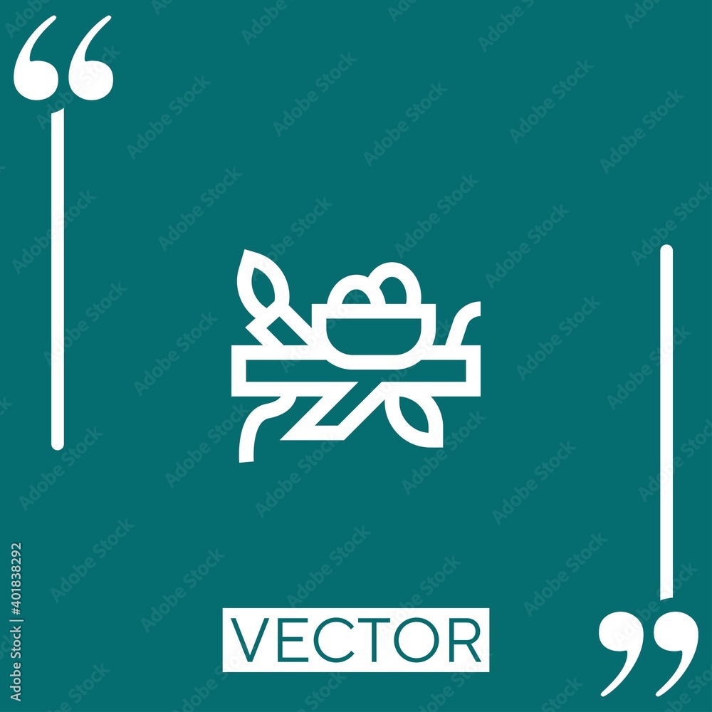 nest vector icon Linear icon. Editable stroked line nest vector icon Linear icon. Editable stroked line