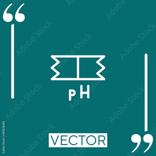 litmus vector icon Linear icon. Editable stroked line