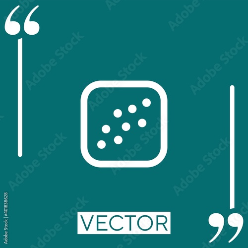 scatter plot vector icon Linear icon. Editable stroked line