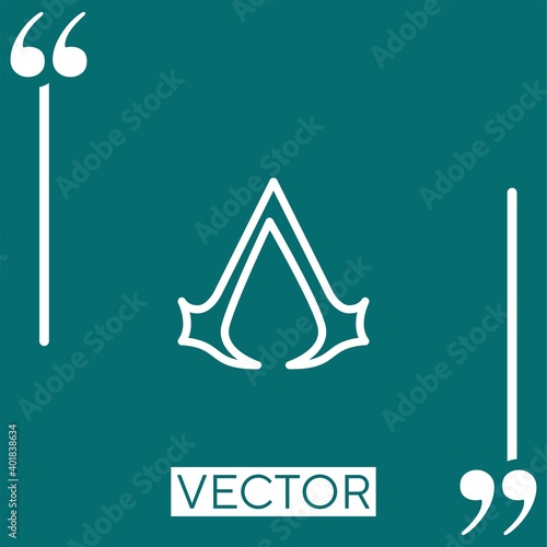 assassins creed vector icon Linear icon. Editable stroked line