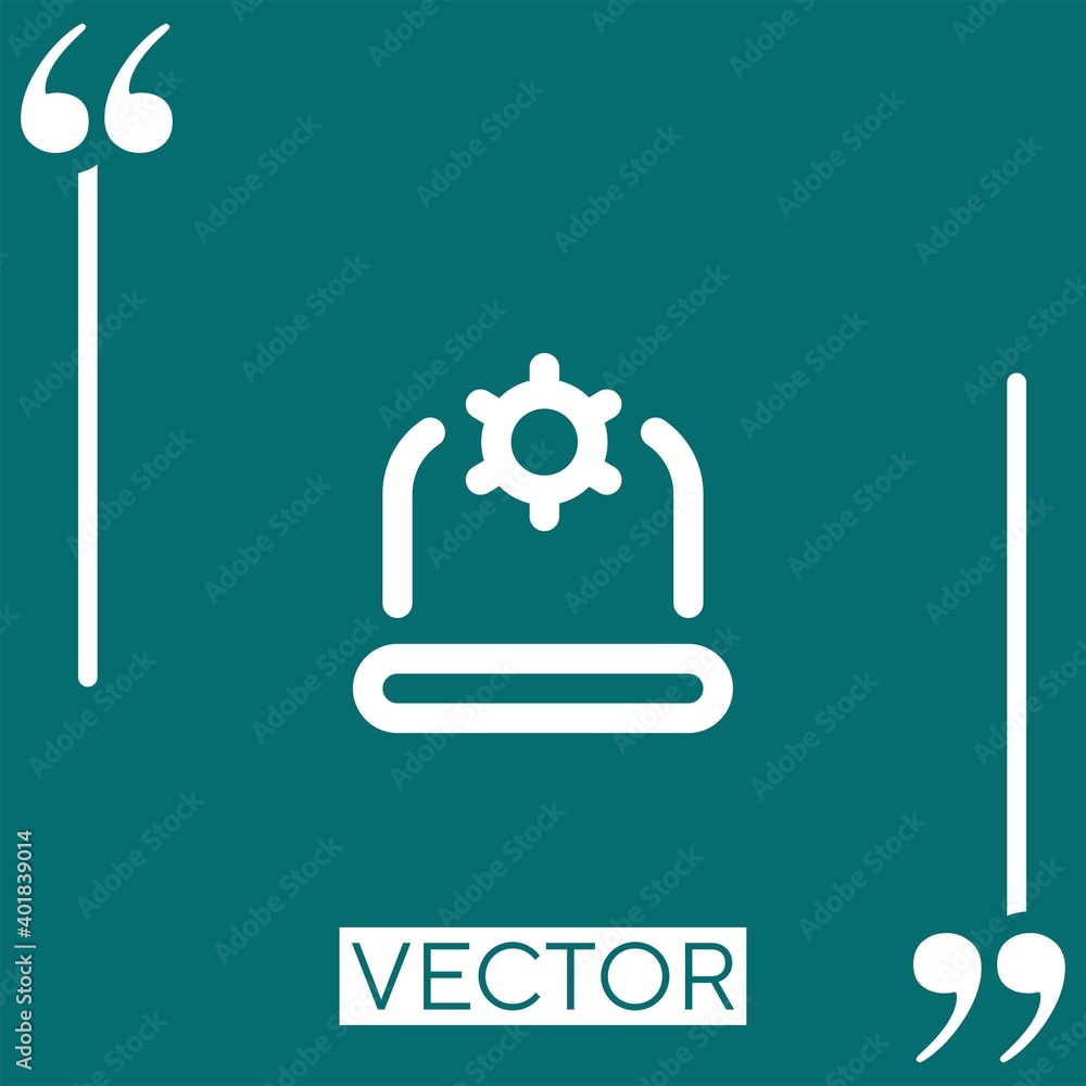 web development vector icon Linear icon. Editable stroked line