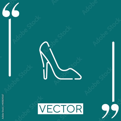 high heel vector icon Linear icon. Editable stroke line © NUSHABA