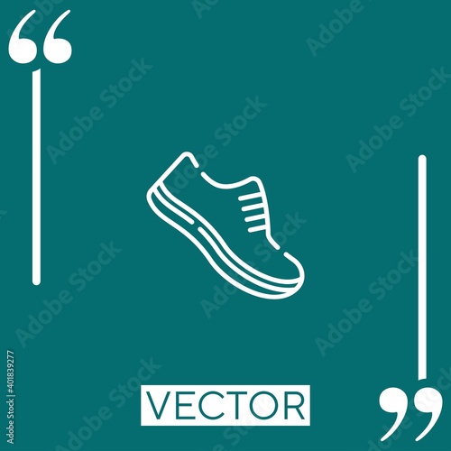 sneakers vector icon Linear icon. Editable stroke line © NUSHABA