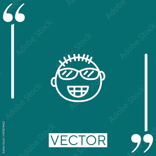 arrogant vector icon Linear icon. Editable stroke line