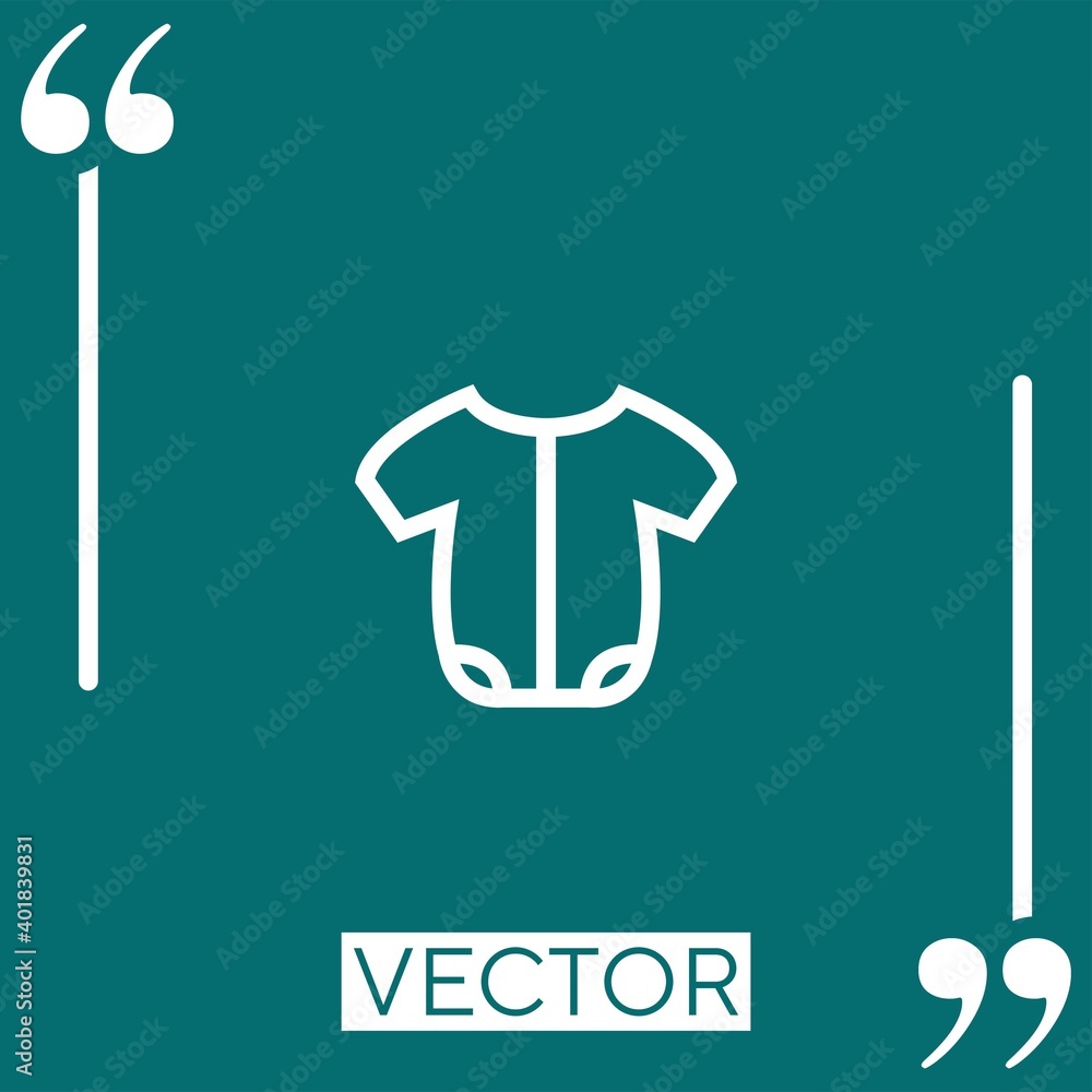 baby onesie outline vector icon Linear icon. Editable stroke line baby onesie outline vector icon Linear icon. Editable stroke line