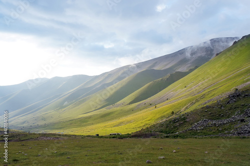 landscape with sky, Elbrus, Caucasus, Russia