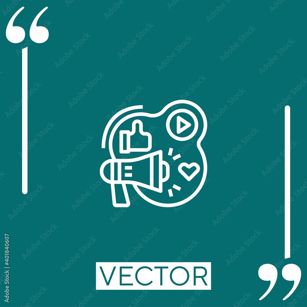 advertising vector icon Linear icon. Editable stroked line advertising vector icon Linear icon. Editable stroked line